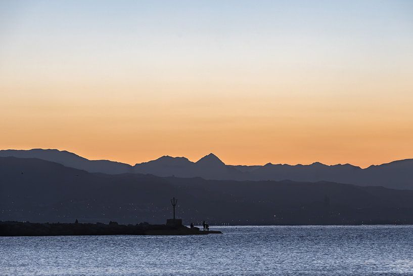 Lever de soleil sur la plage de Malaga Andalucia ! par Peter Haastrecht, van
