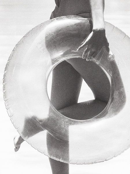Bandeau de natation jambes d'été noir et blanc par Dagmar Pels