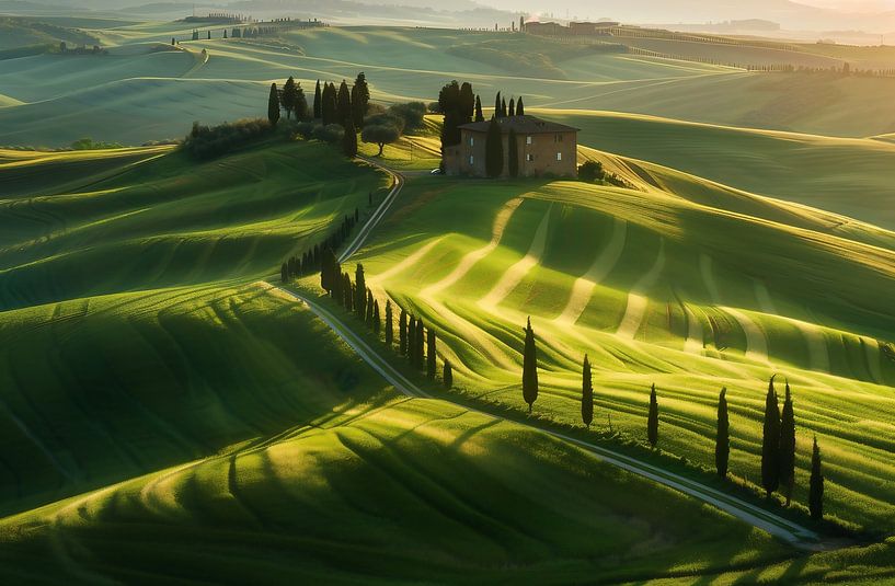 Zypressen im Sonnenlicht von fernlichtsicht