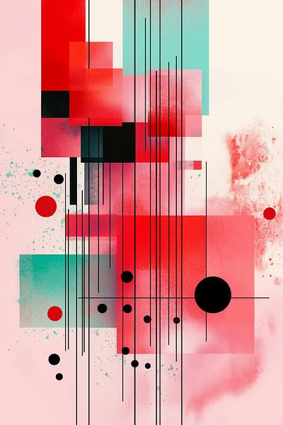 Retrometrisch - Seventies Roze Pulse II van Philippe HUGONNARD