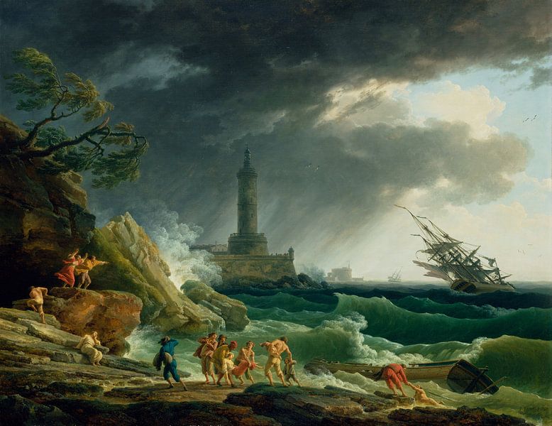Une tempête sur la côte méditerranéenne, Claude-Joseph Vernet par Des maîtres magistraux
