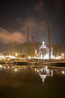 Drommedaris im Mondlicht