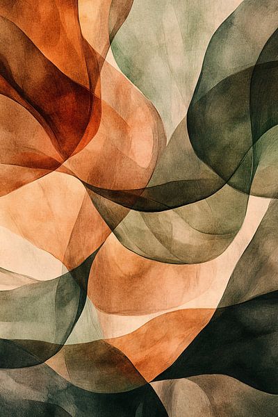 Aquarelle abstraite avec des tons de terre par Imperial Art House