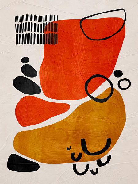 Organische abstrakte Kunst – Erdtöne von Online Arts