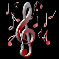 Violinschlüssel und Musiknoten