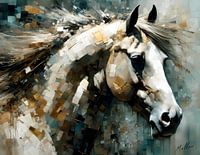 Das Porträt eines Mustangs