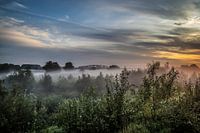 Zonsopkomst in de uiterwaarden