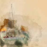 Segelboot vor der Küste von Vlissingen