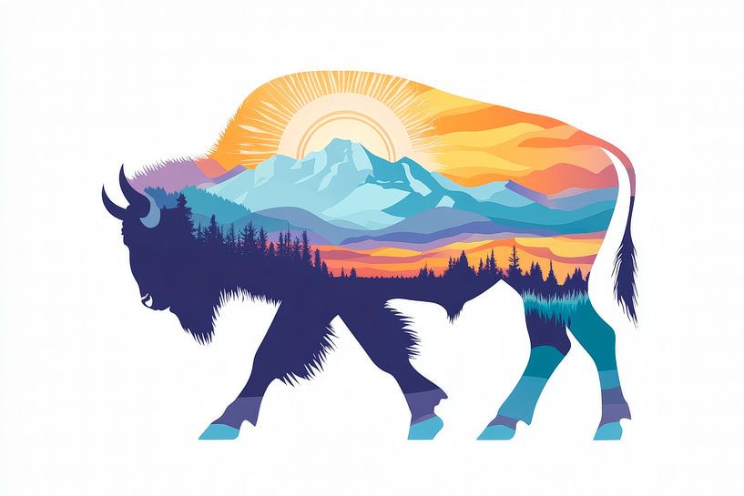 Buffels in de natuur van Poster Art Shop