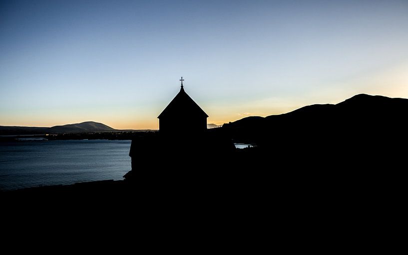 Sevanavank at sunset by Stijn Cleynhens