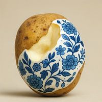 Delft Blue with a Wink - Künstliche Kartoffel mit Charakter