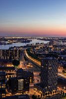 Stadtansicht Rotterdam bei Sonnenuntergang
