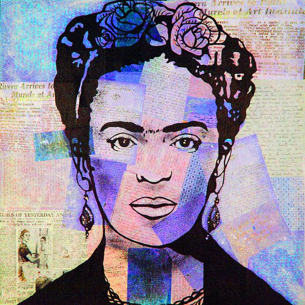 FRIDA Colorful Flowers von Kathleen Artist Fine Art