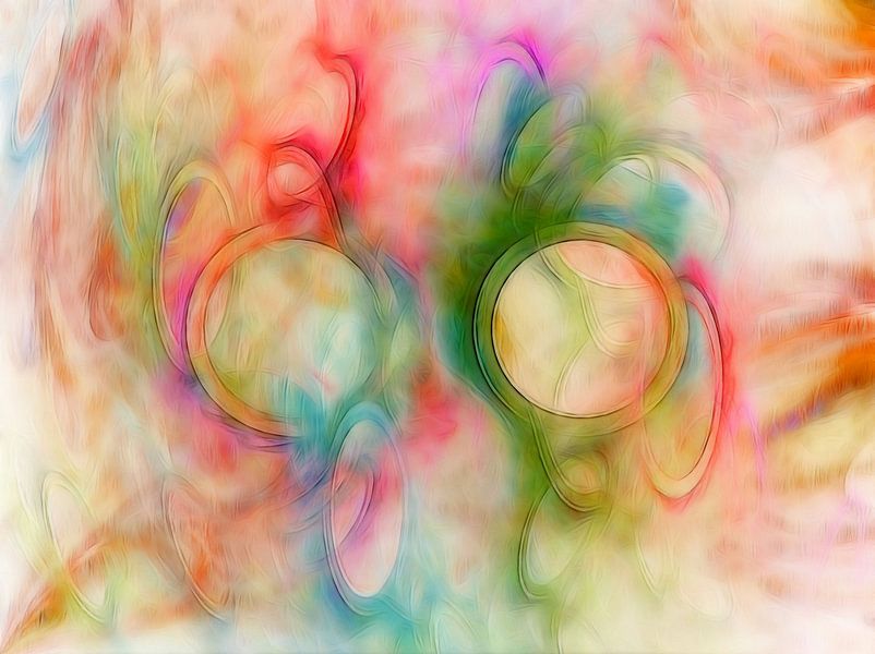 Kringel - Bunt - Kreis von Claudia Gründler