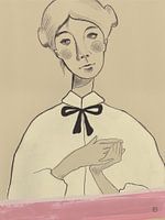 Innocence, face of a woman in Wild wonder colours from Flexa's Buzz series.