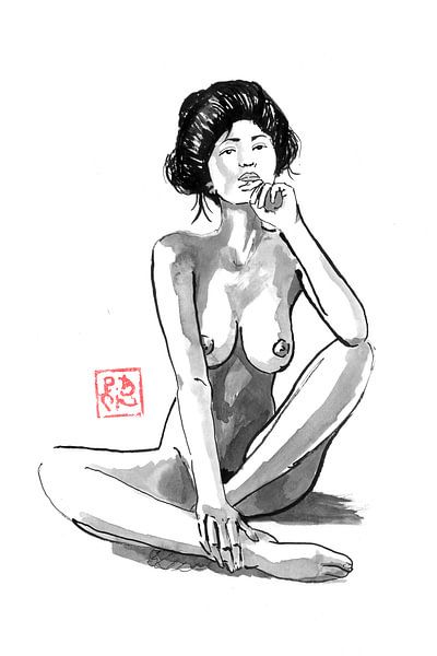 nue et pensive par Péchane Sumie