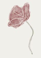 Art de la ligne du pavot