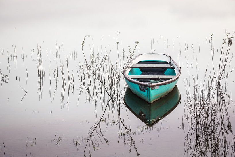 Rowing boat in the quiet lake by Jürgen Schmittdiel Photography
