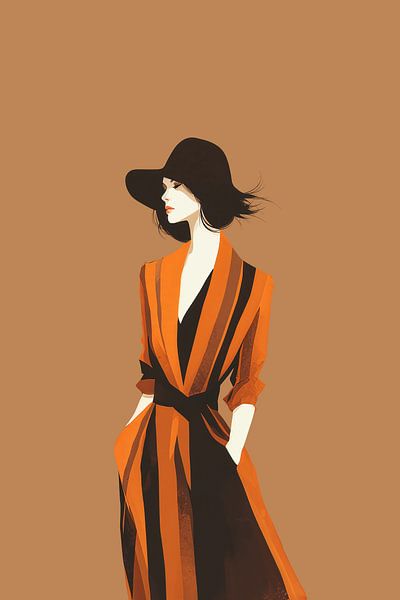 Dame en orange n°1 par Studio BB
