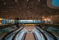 De kaart op het plafond van treinstation Delft