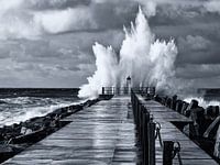 Leuchtturm im Sturm in Dänemark