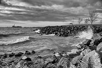 Storm on the IJsselmeer coast