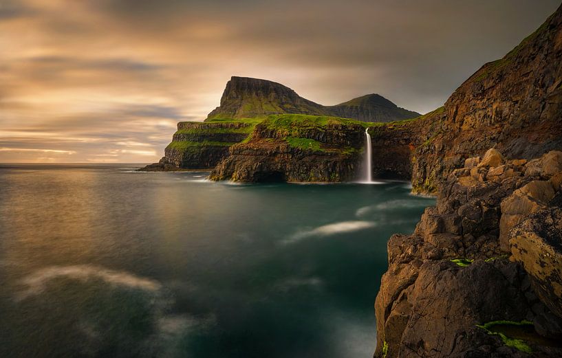 Arnafjall and Mulafossur by Wojciech Kruczynski