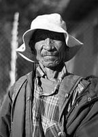 Old man with fisherman's hat