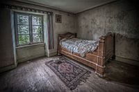 Schlafzimmer in verlassenem Bauernhaus