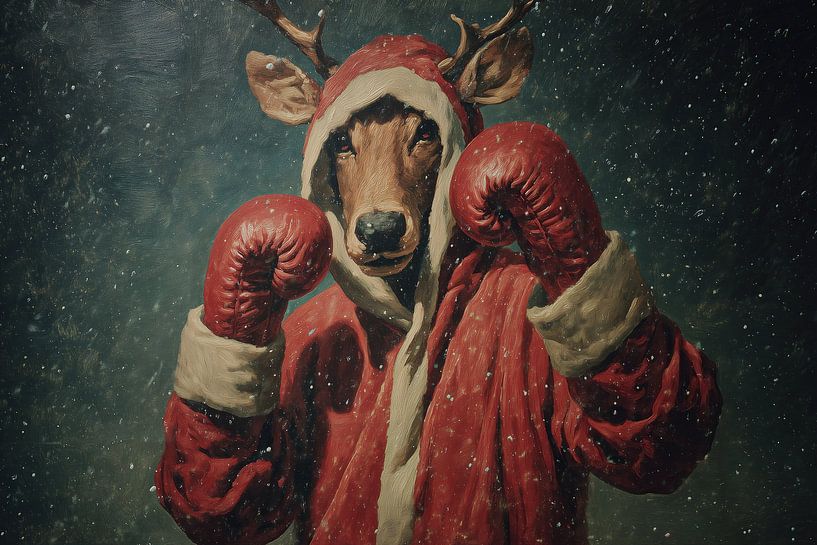 Boxing Day | Rendier Kerst van ARTEO Schilderijen