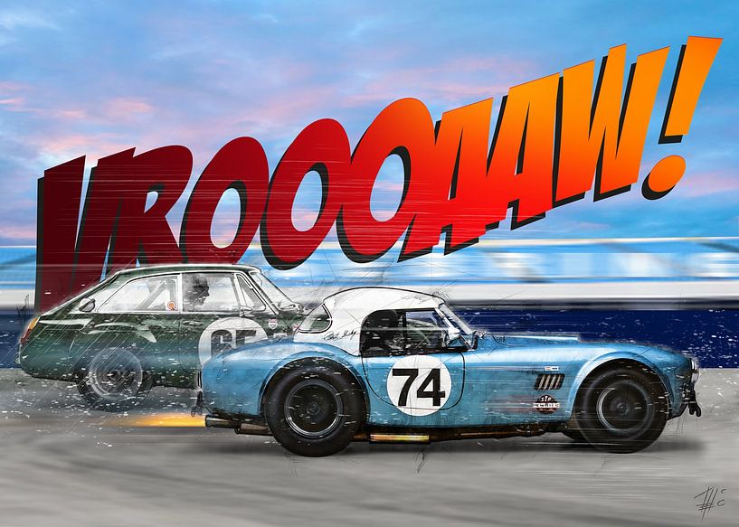 Shelby Cobra vs MGB GT Competition by Theodor Decker