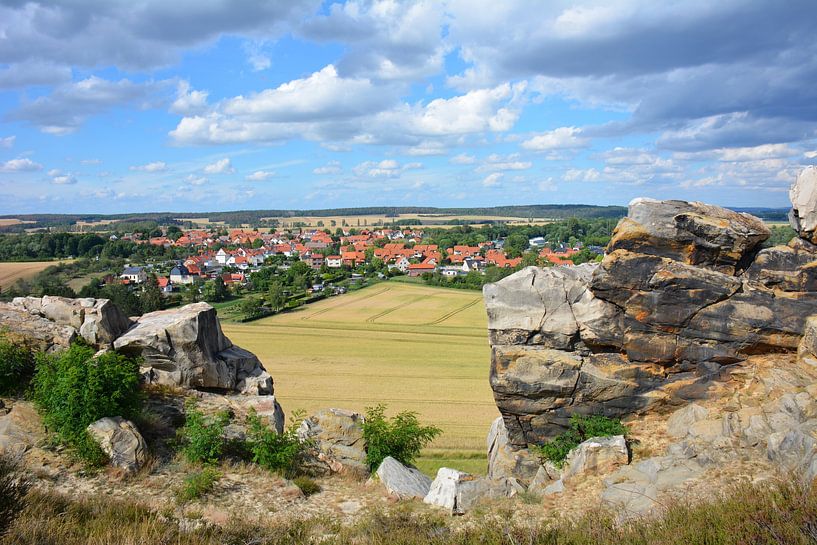 Blick auf Weddersleben von der Teufelsmauer Harz Duisland von My Footprints