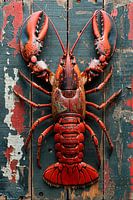 Hummer auf Holzbrettern