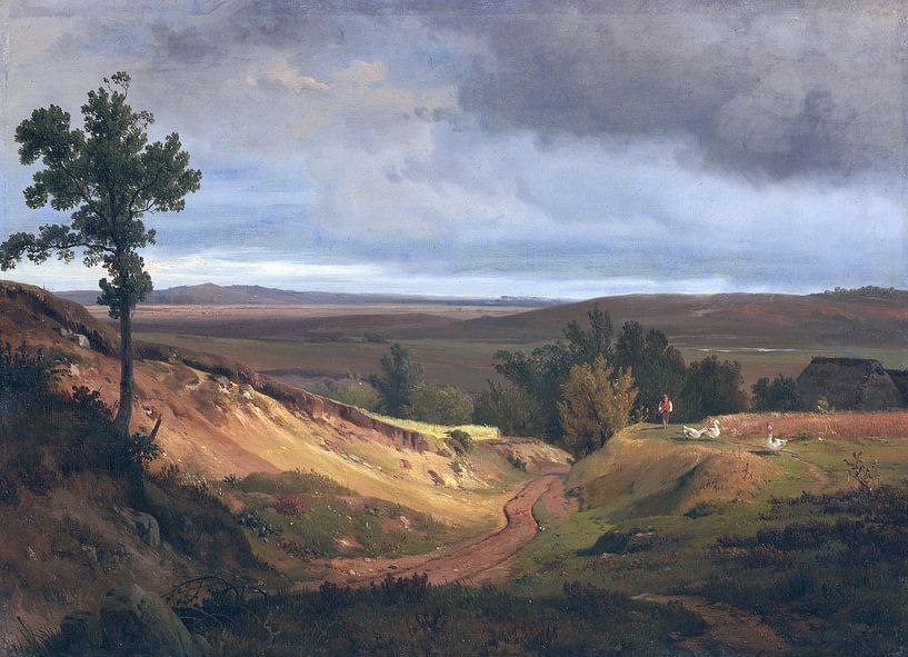 Heather at Silkeborg in Jutland, Denmark, LOUIS GURLITT, circa 1840. by Atelier Liesjes