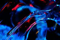 Abstract IJs  in Blauw Rood Turquoise en Zwart