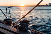 Blick von einem Segelboot auf die Nordsee