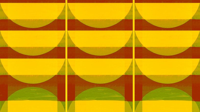 Abstrakte Bauhaus Formen Gelb von FRESH Fine Art