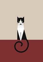 Coco als geometrische Katze