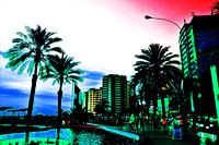 Tropische boulevard Lima Peru