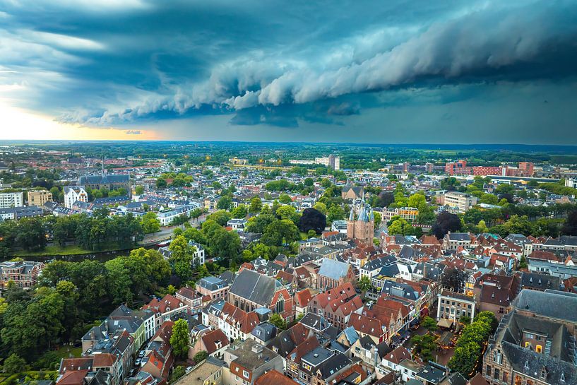 Storm clouds over Zwolle during a summer thunderstrom by Sjoerd van der Wal Photography