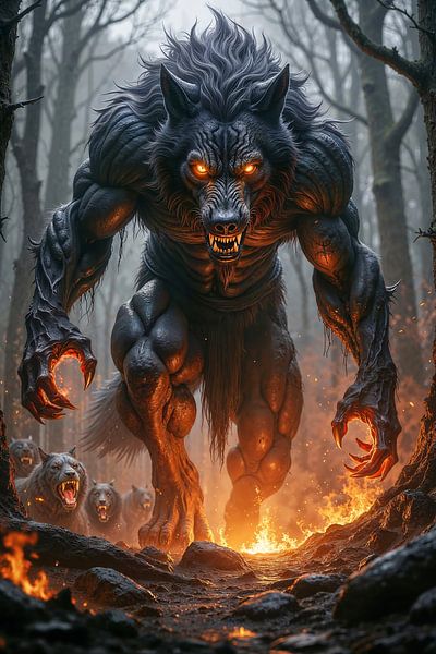 VORGRATH: Der Werwolf auf der Jagd mit seinem Wolfsrudel von INFERAURUM