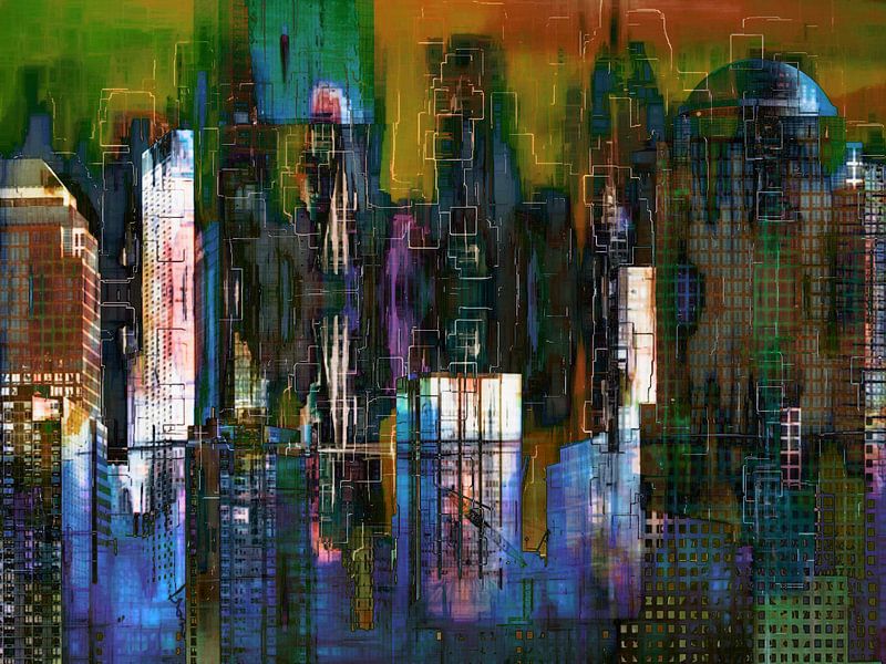 5a. Paysage urbain, Manhattan, NY. (couleur) par Alies werk