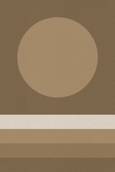 Japandi in erdigen Farbtönen. Abstrakte minimalistische Zen-Kunst von Dina Dankers