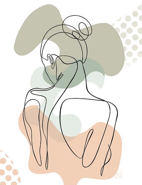 Strichzeichnung einer Frau von Ljupka Kareska