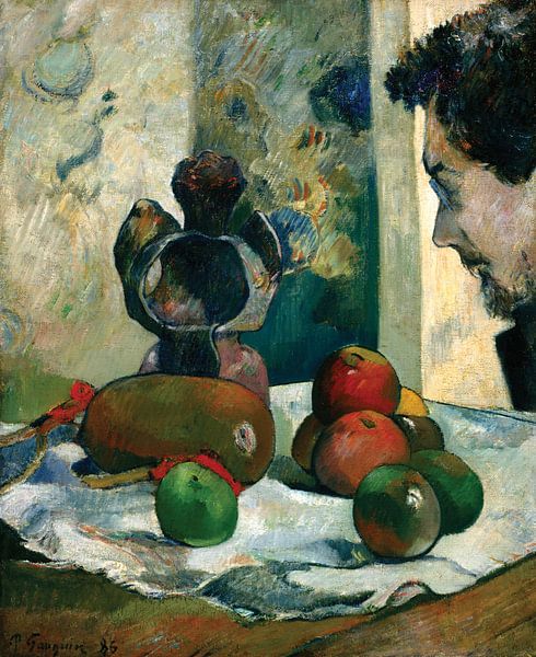 Nature morte avec le profil de Laval, Paul Gauguin par Des maîtres magistraux