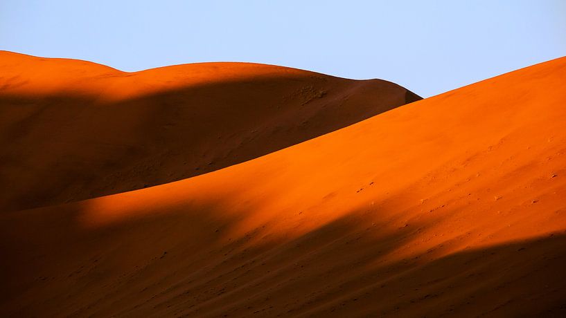 Schatten auf roten Sanddünen in Sossusvlei, Namibia von Martijn Smeets