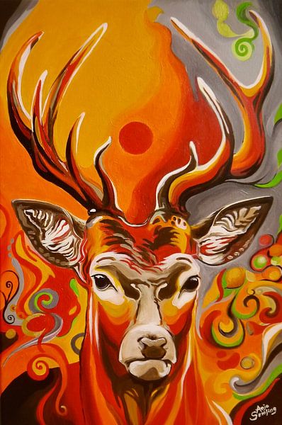 Der Hirsch "Eikthyrnir" von Anja Semling