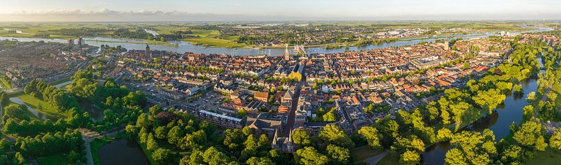Kampen springtime evening aerial panorama by Sjoerd van der Wal Photography