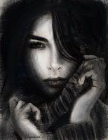 A girl (pencil & charcoal on paper)