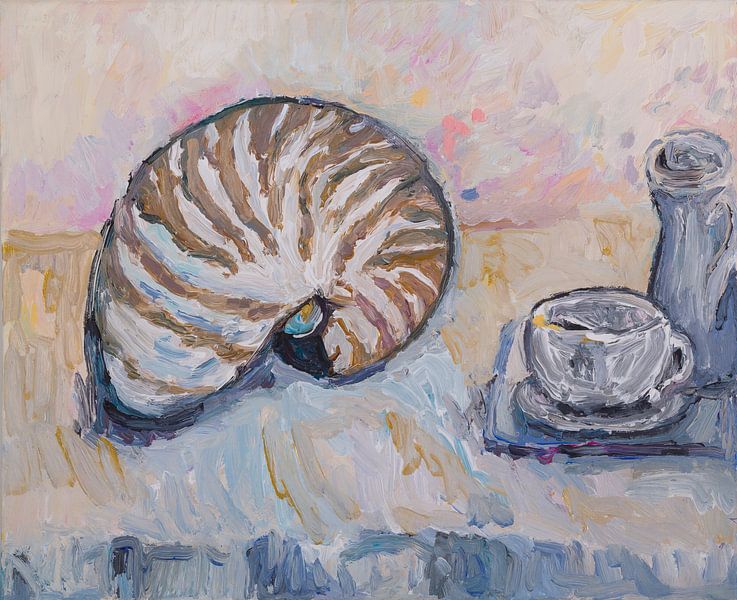 Stilleben mit Muschel (Nautilus) von Tanja Koelemij